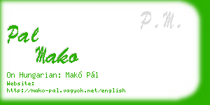 pal mako business card