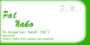 pal mako business card